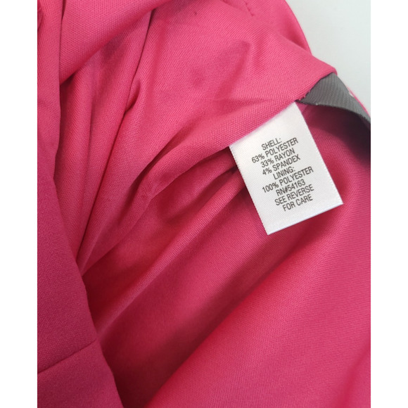 Dana Buchman Sheath Dress Ruched Cap Sleeve Women 10 Fuchsia Office Feminine - Picture 11 of 15